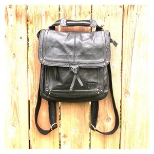 The Sak Convertible Back Pack Crossbody Bag Black